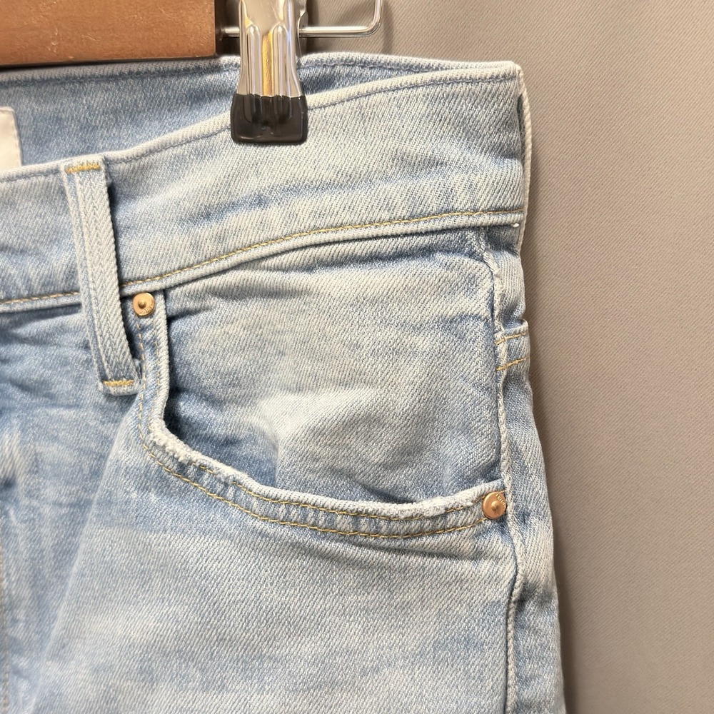 MOTHER Superior High Waisted Hiker Hover Jeans Undone Hem On my Knees Sz 32 - Picture 3 of 16